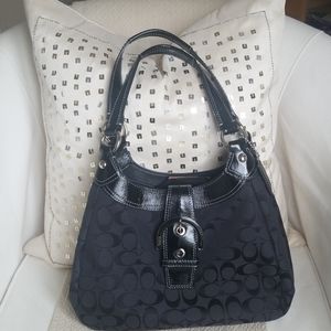 COACH Soho Signature black shoulder bag